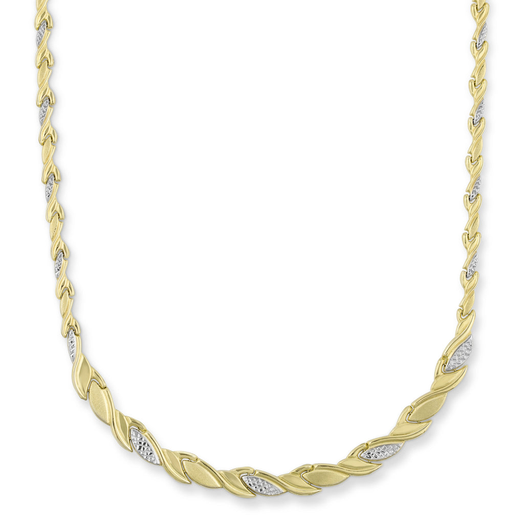 18" Graduated Diamond Cut Wheat Necklace Bonded 1/10th 10k Yellow Gold - karratluxe