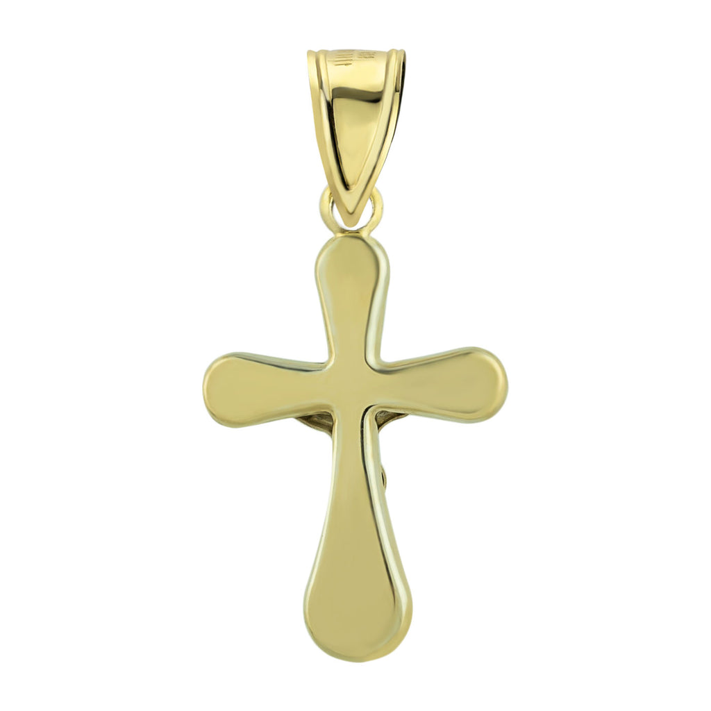 1 1/4" Jesus Crucifix Cross Pendant Bonded 1/10th 10k Yellow White Gold  - karratluxe