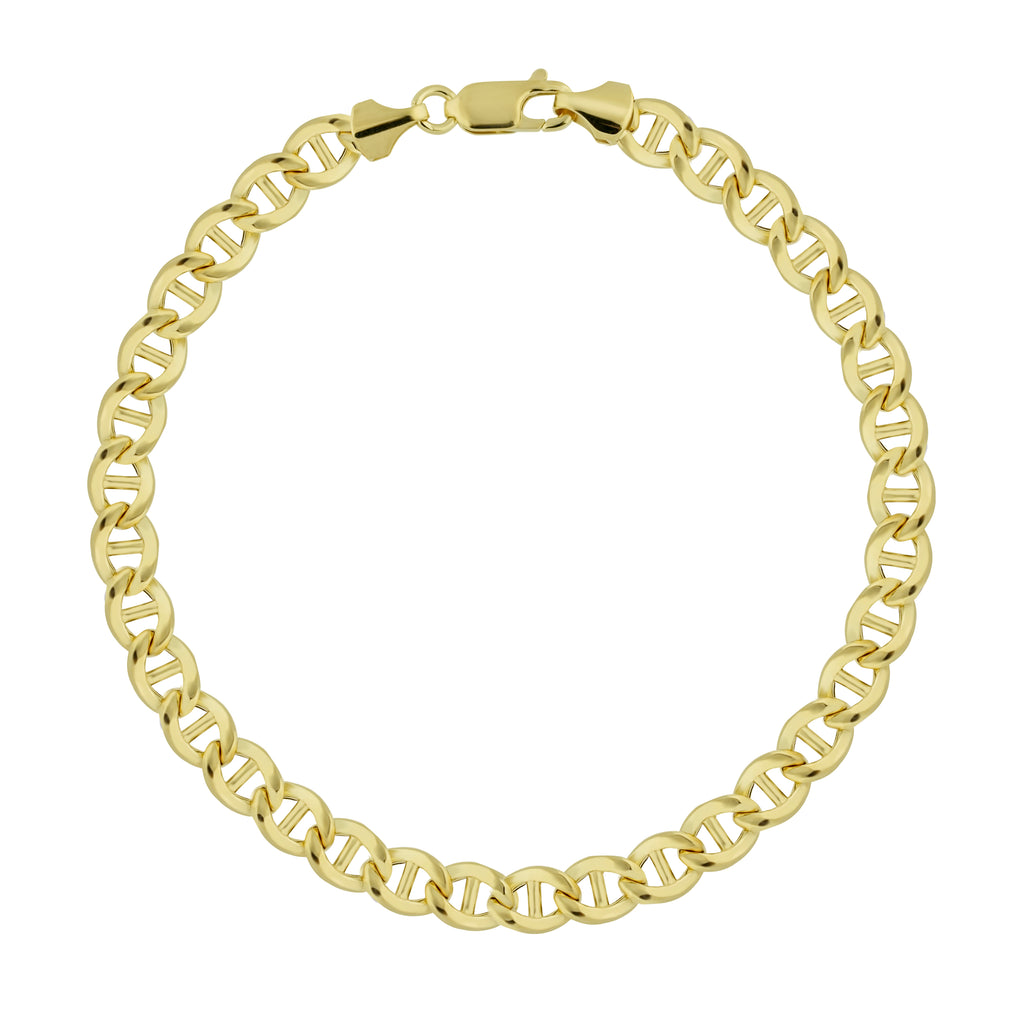 Hollow Mariner Bracelet Real 10K Gold Bonded 925 - karratluxe