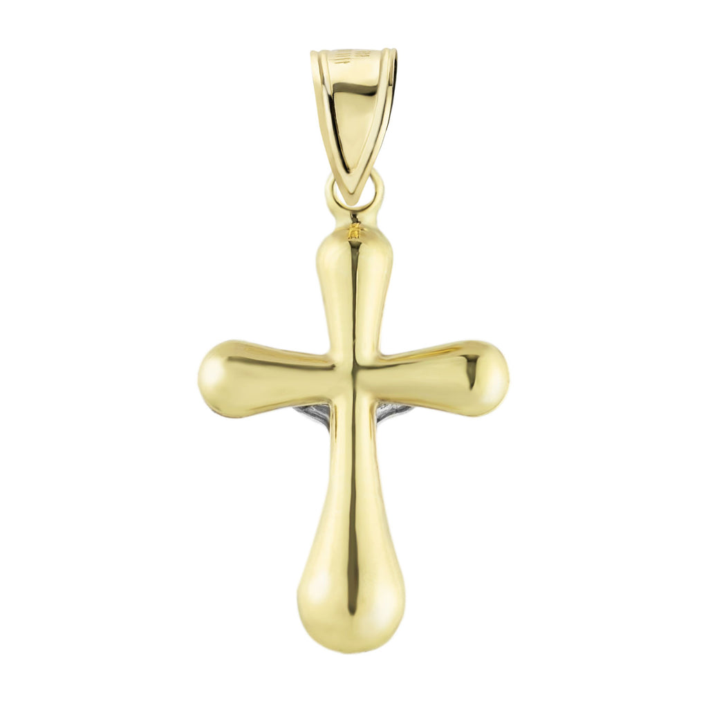 1 1/4" 3D Jesus Crucifix Cross Pendant Bonded 1/10th 10k Yellow Gold  - karratluxe