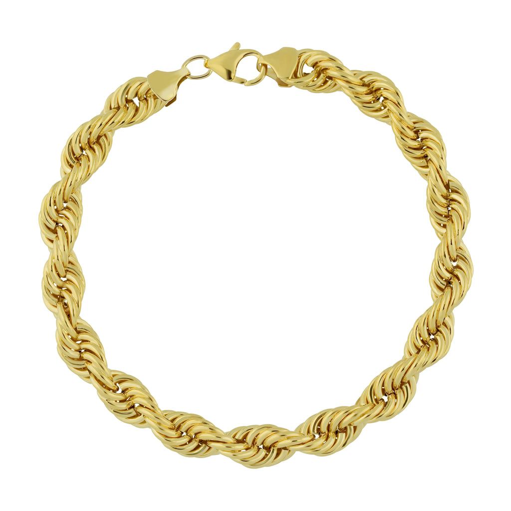 Hollow Rope Bracelet Real 1/10K Gold Bonded 925 - karratluxe